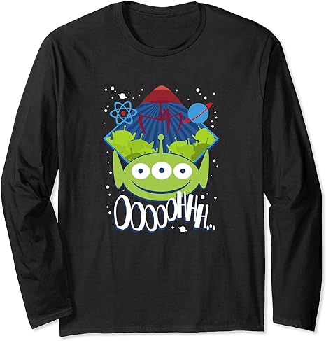 Disney Pixar Toy Story Aliens Cartoon Style Long Sleeve T-Shirt